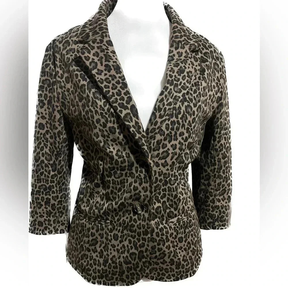 Kira Plastinina animal print 3/4 sleeve blazer